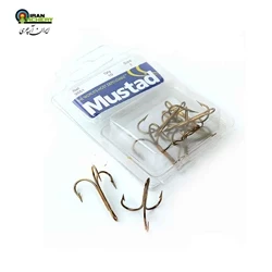 قلاب ماهیگیری سه شاخه 10 تایی mustad